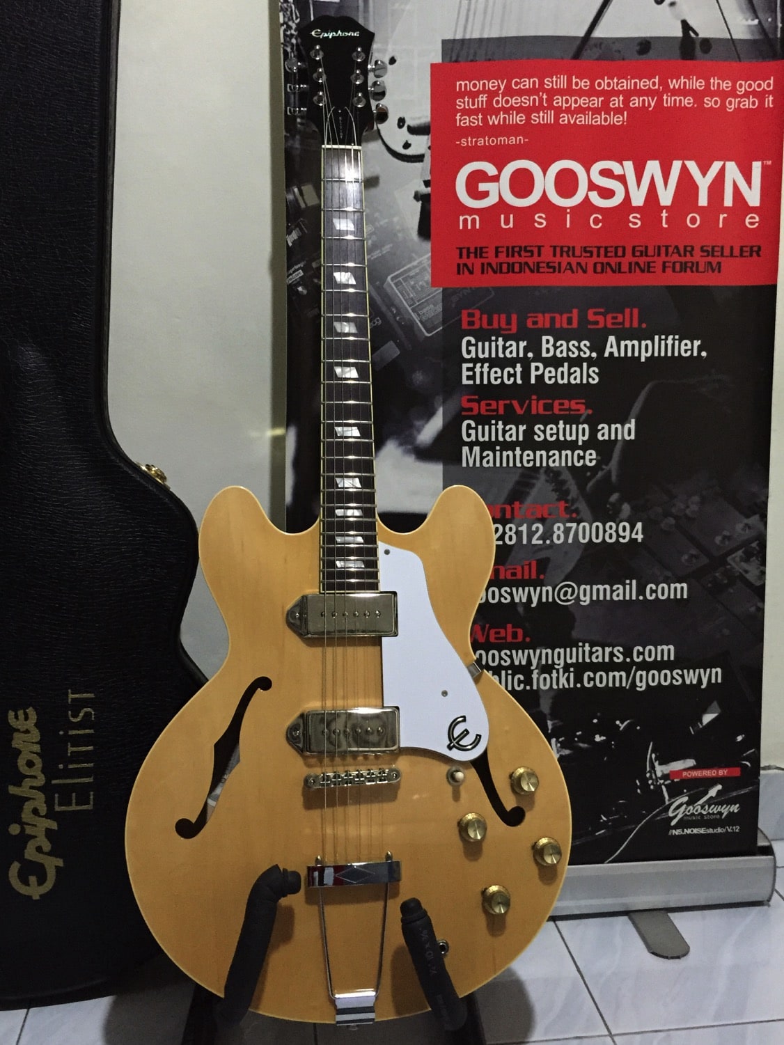 Sold !! ** 2014 Epiphone Elitist Japan 1965 Casino (es-330