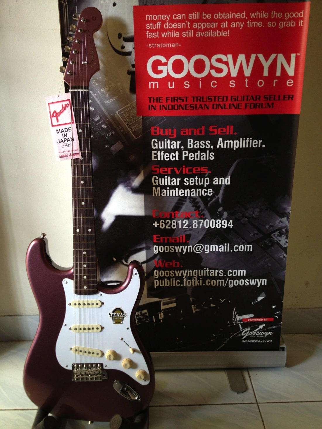 Brand New !! Fender Japan St62-tx/mh Bmt Reissue 62 Stratocaster