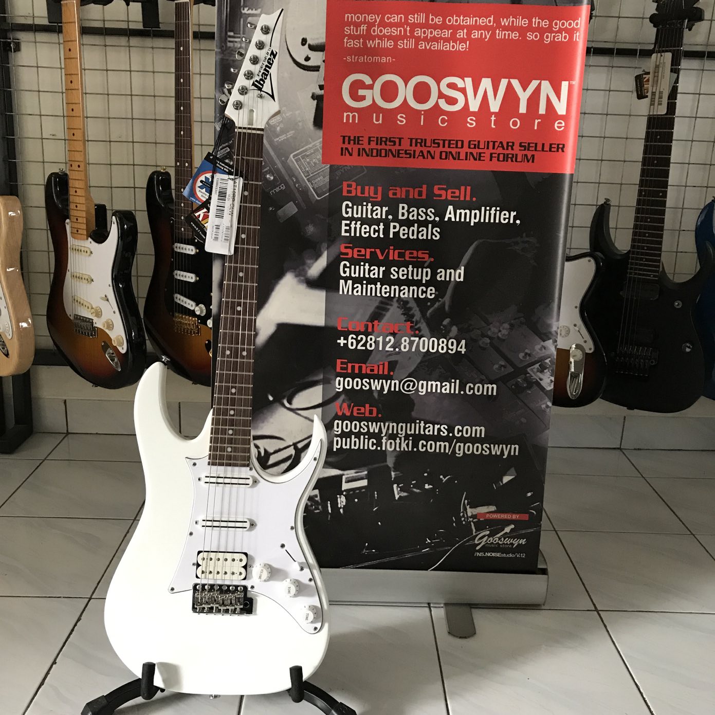 No Stock !! ** Ibanez Premium At10rp Clw Classic White Andy 