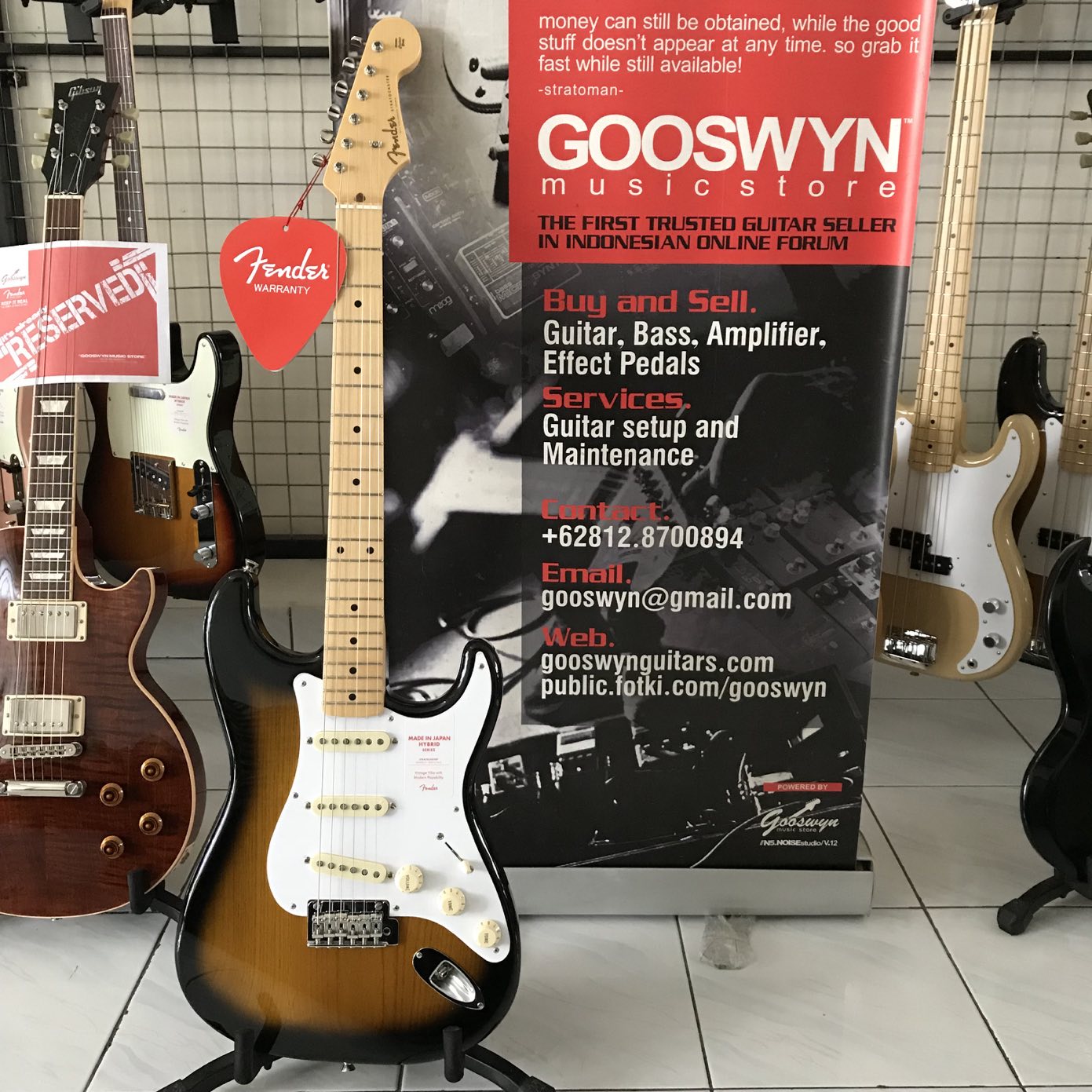 No Stock !! ** Fender Japan Hybrid '50s Stratocaster 2 Tone