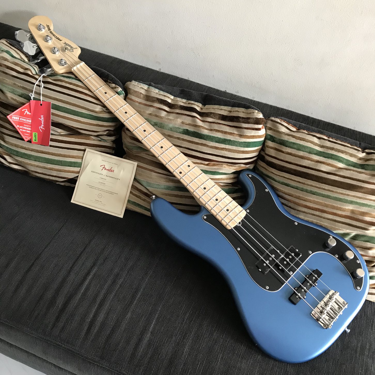 Fender Usa American Performer Precision Bass Satin – Lake Placid 