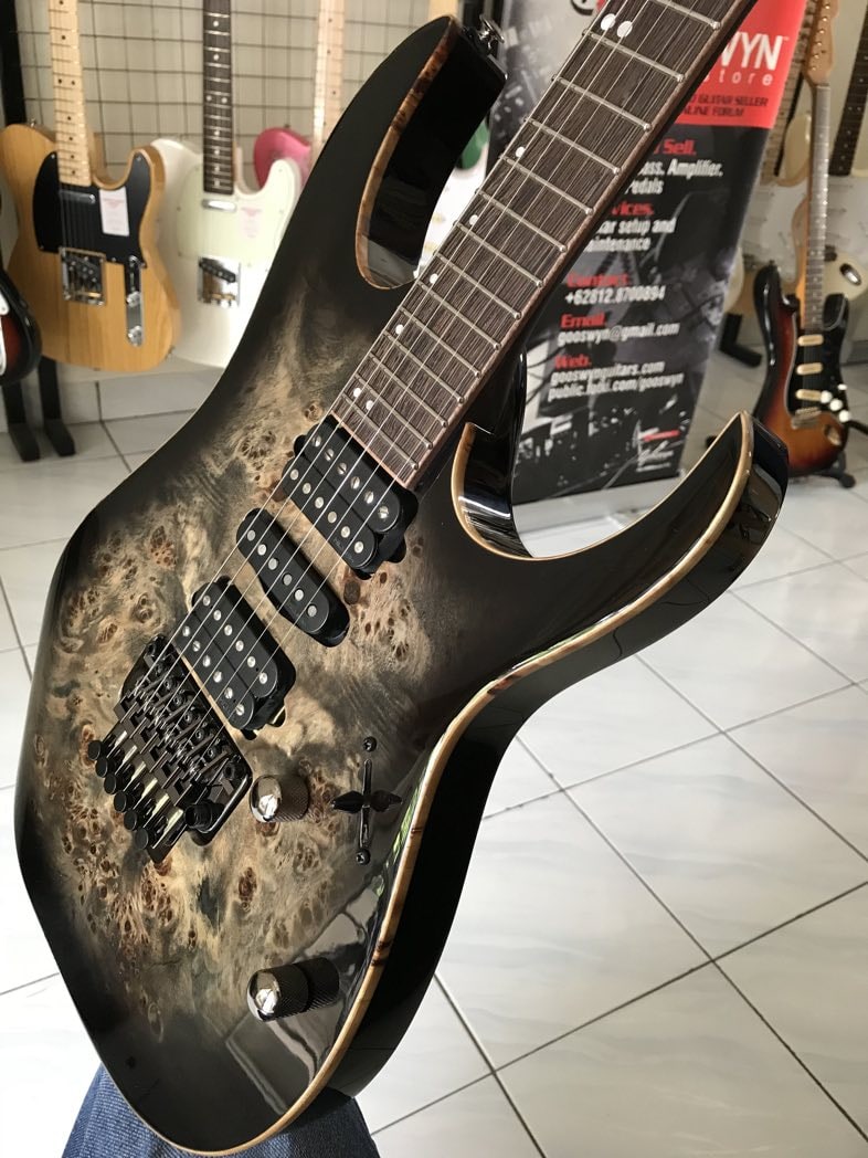 No Stock !! ** Ibanez Premium Rg1070pbz Ckb Charcoal Black Burst