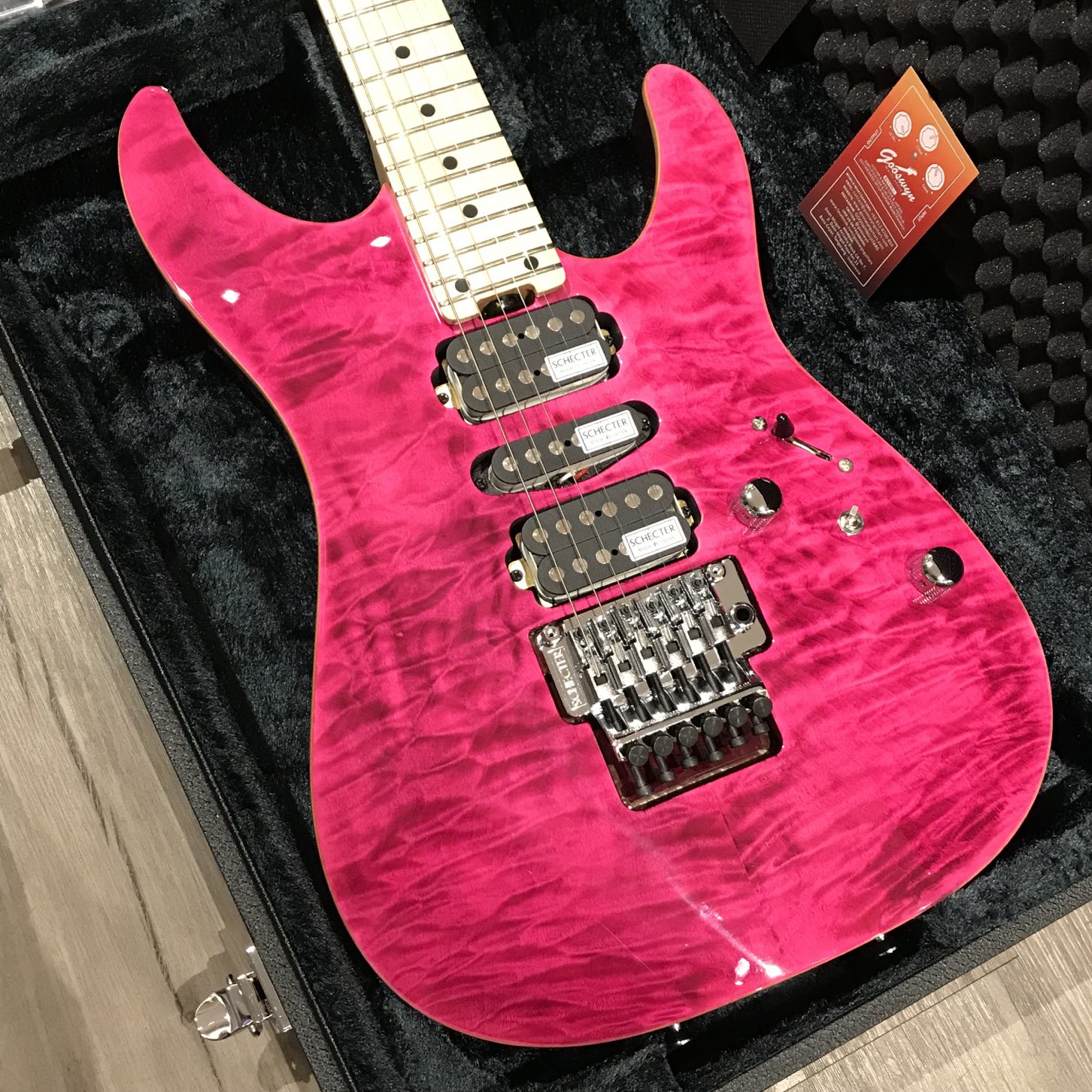 Schecter Japan Nv3-24-al Maple – See Thru Pink – Gooswyn Guitar