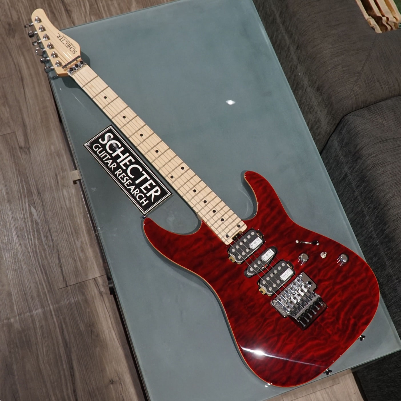 Schecter Japan Nv3-24-al – Trans Red – Gooswyn Guitar