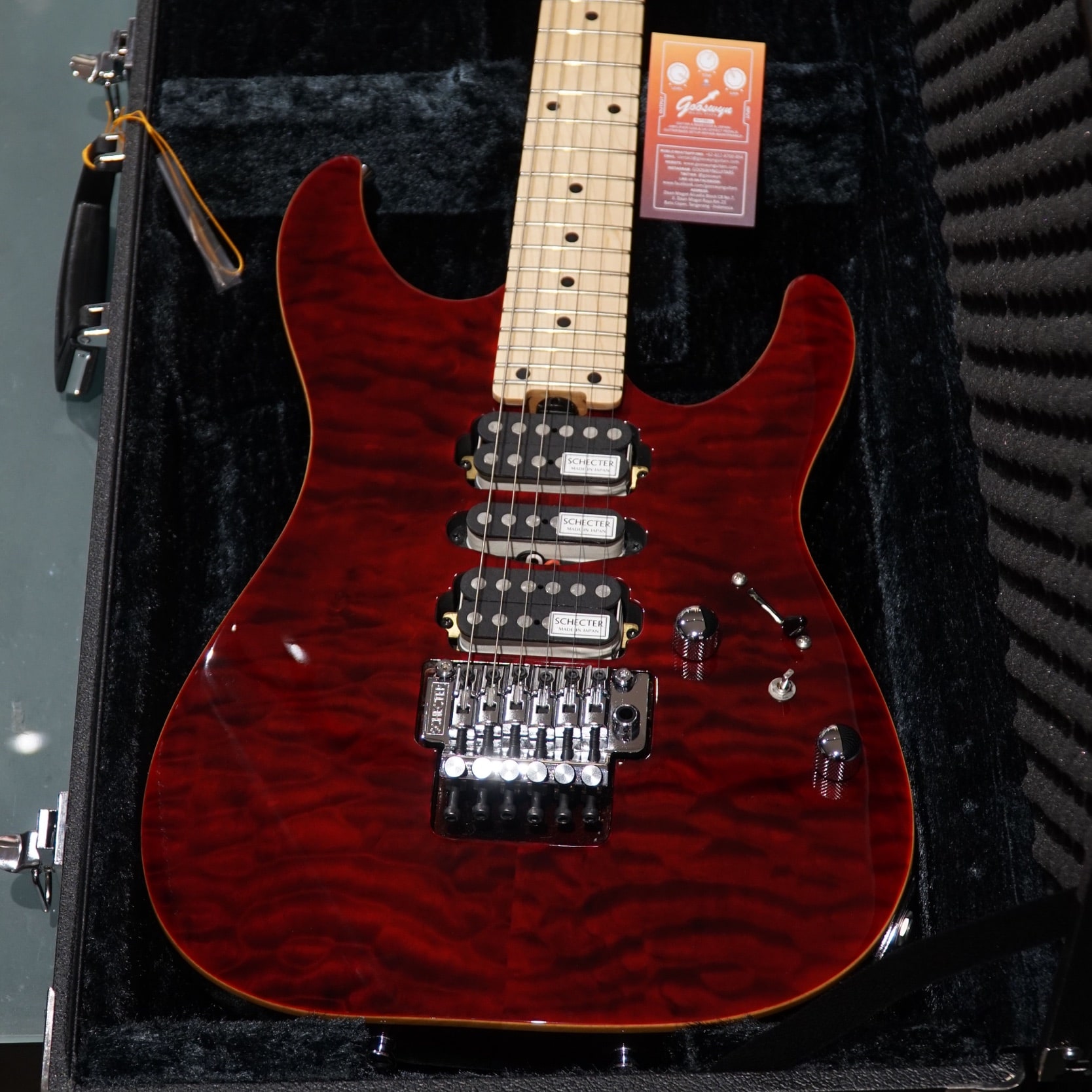 Schecter Japan Nv3-24-al – Trans Red – Gooswyn Guitar