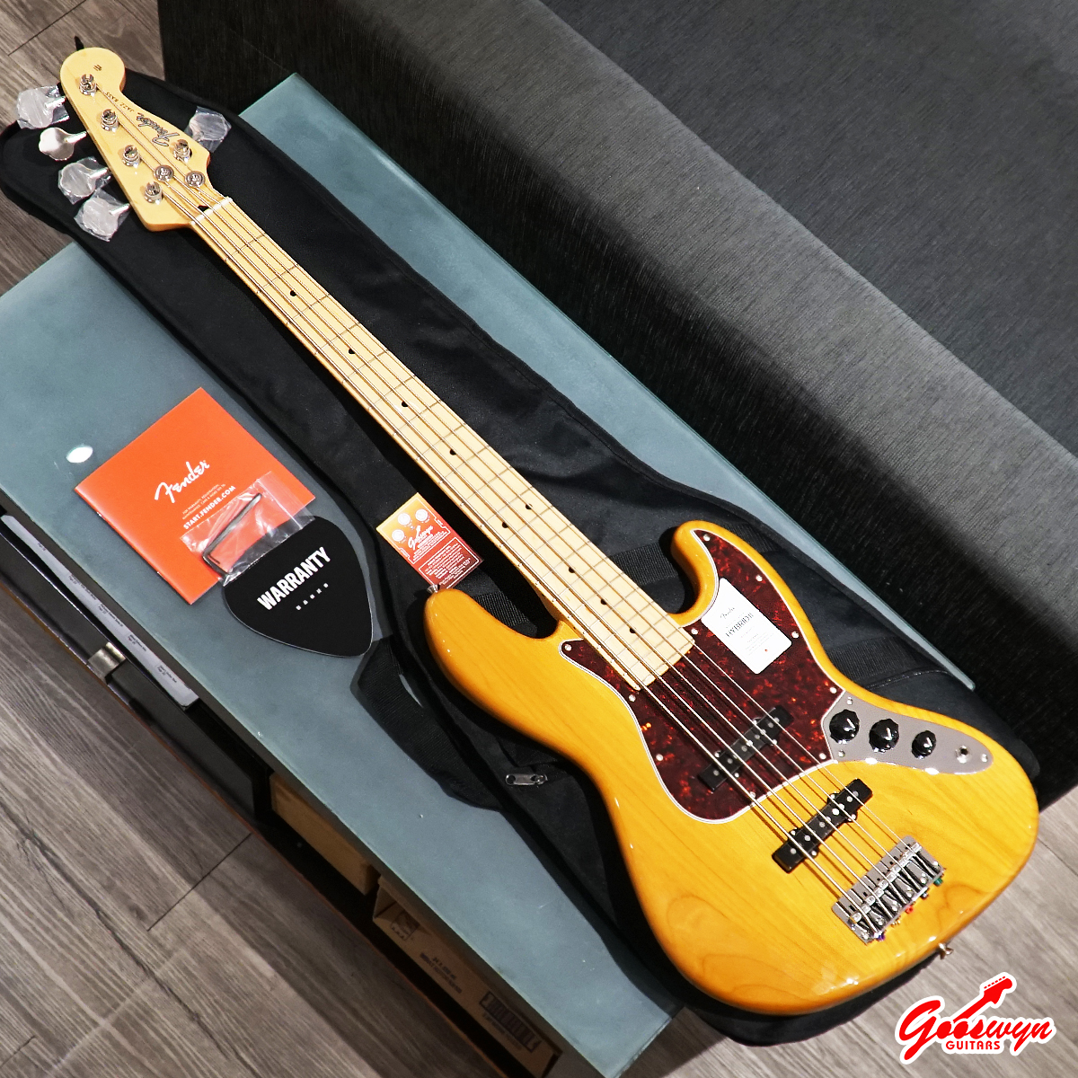 Fender Japan Hybrid II Jazz Bass V Vintage Natural Maple – Gooswyn 