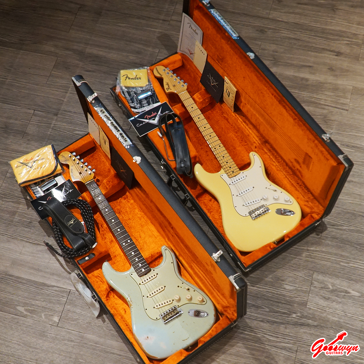 USED 2010 & 2013 Fender Custom Shop 1969 Stratocaster Reverse Headstock Relic & NOS 290826 1D