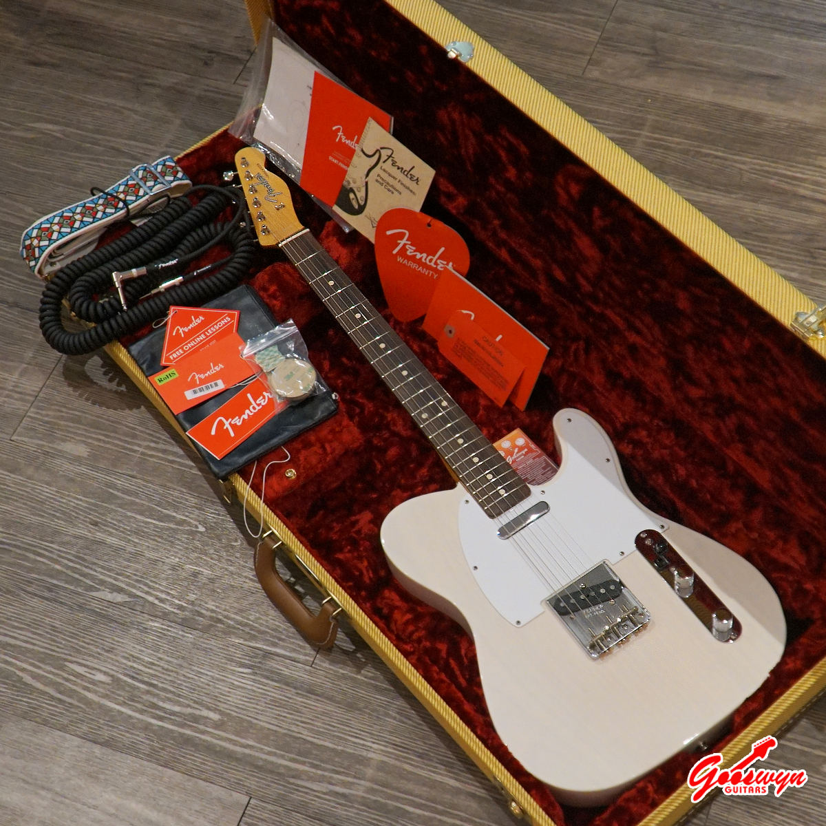 USED 2019 Fender Jimmy Page Mirror Telecaster White Blonde 210826 1C