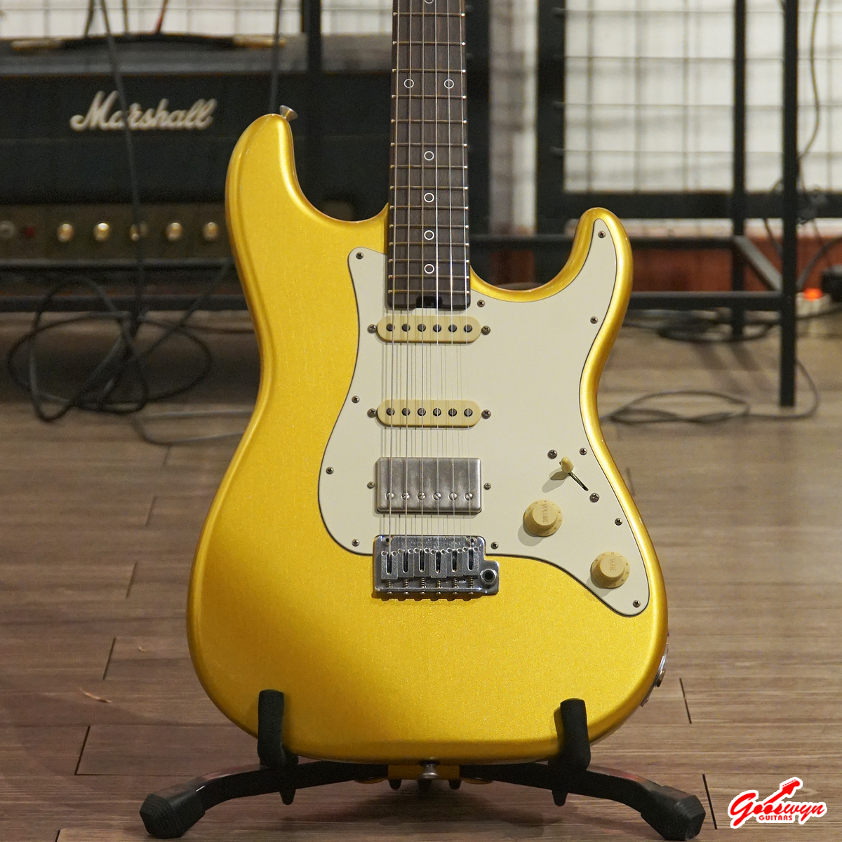 BRAND NEW Schecter USA Custom Shop Limited Edition Nick Johnston Traditional HSS Wembley Atomic Saffron 241026 2A