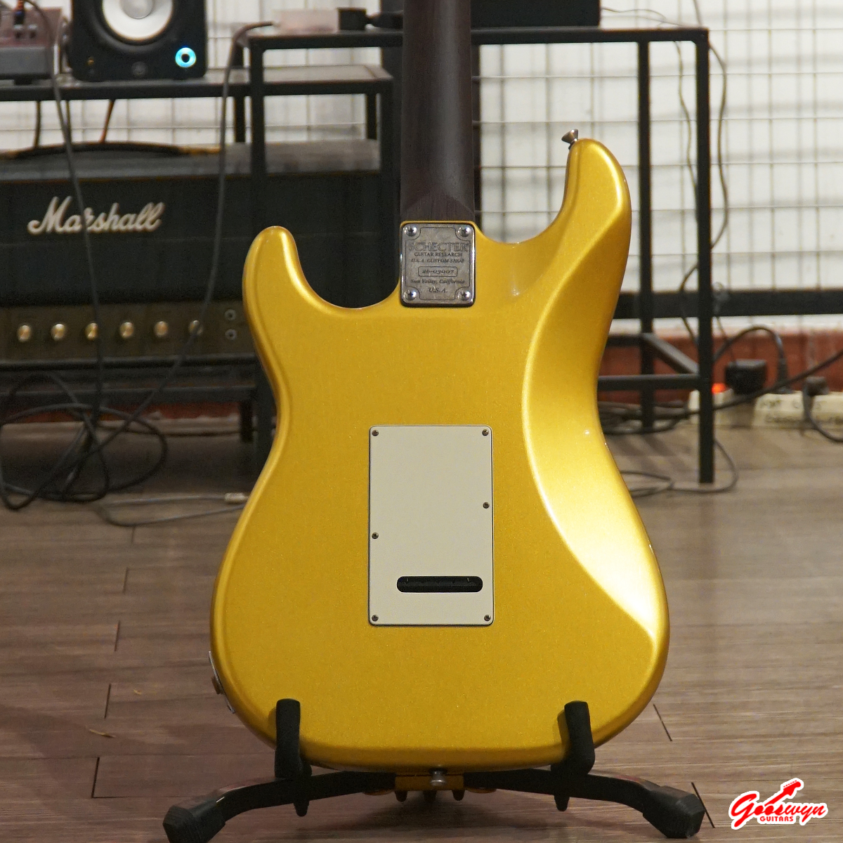 BRAND NEW Schecter USA Custom Shop Limited Edition Nick Johnston Traditional HSS Wembley Atomic Saffron 241026 4B